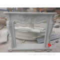 Man-Made Stone White Fireplace Mantel
